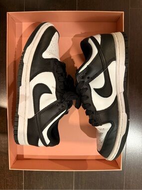 Nike Black and White Low-Top Swoosh Sneakers